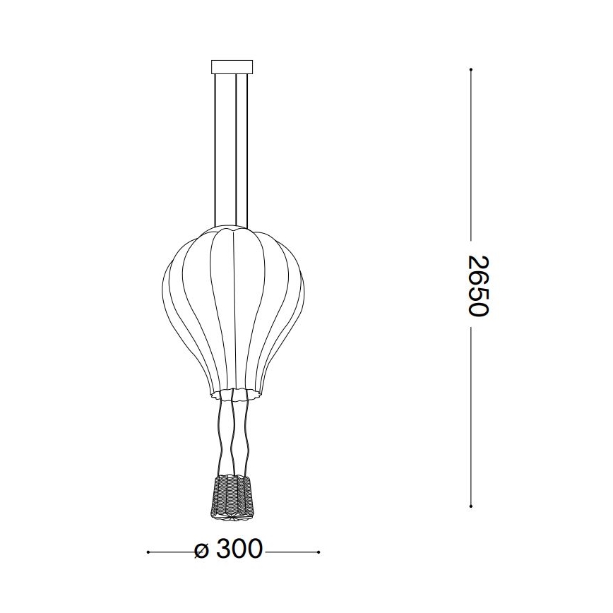 Ideal Lux - Candeeiro suspenso DREAM BIG 1xE27/42W/230V diâmetro 30 cm