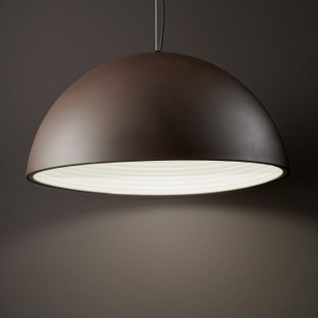Ideal Lux - Candeeiro suspenso FOLK 1xE27/60W/230V diâmetro 50 cm castanho