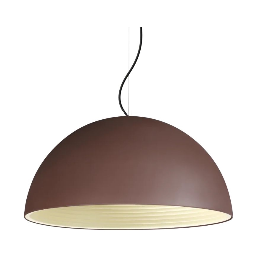 Ideal Lux - Candeeiro suspenso FOLK 1xE27/60W/230V diâmetro 50 cm castanho
