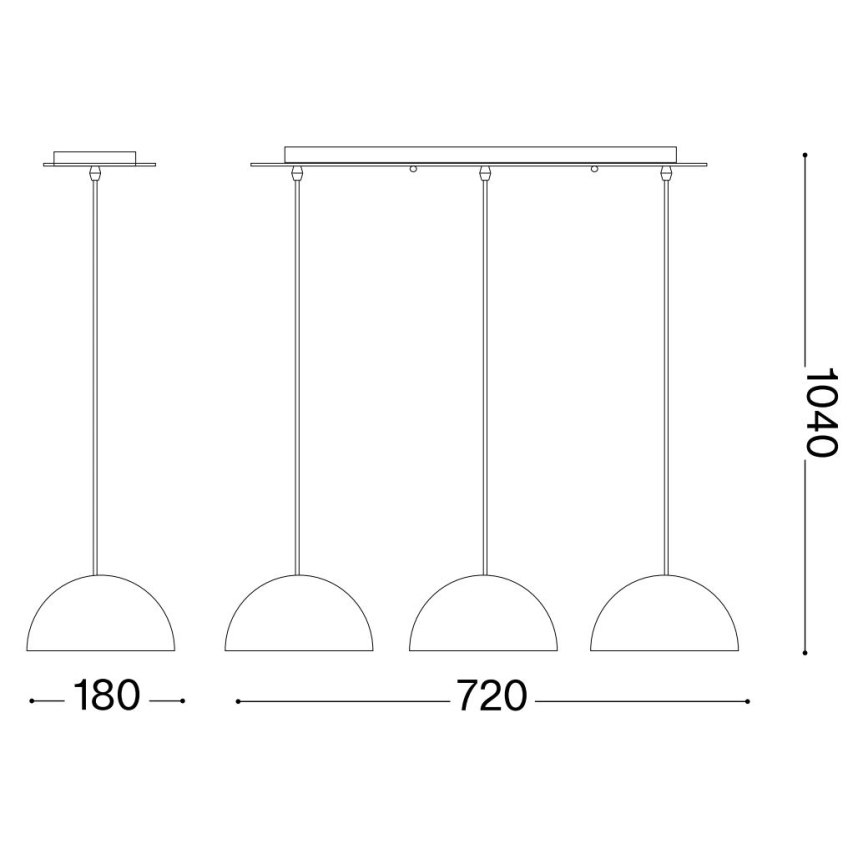 Ideal Lux - Candeeiro suspenso FOLK 3xE27/60W/230V castanho