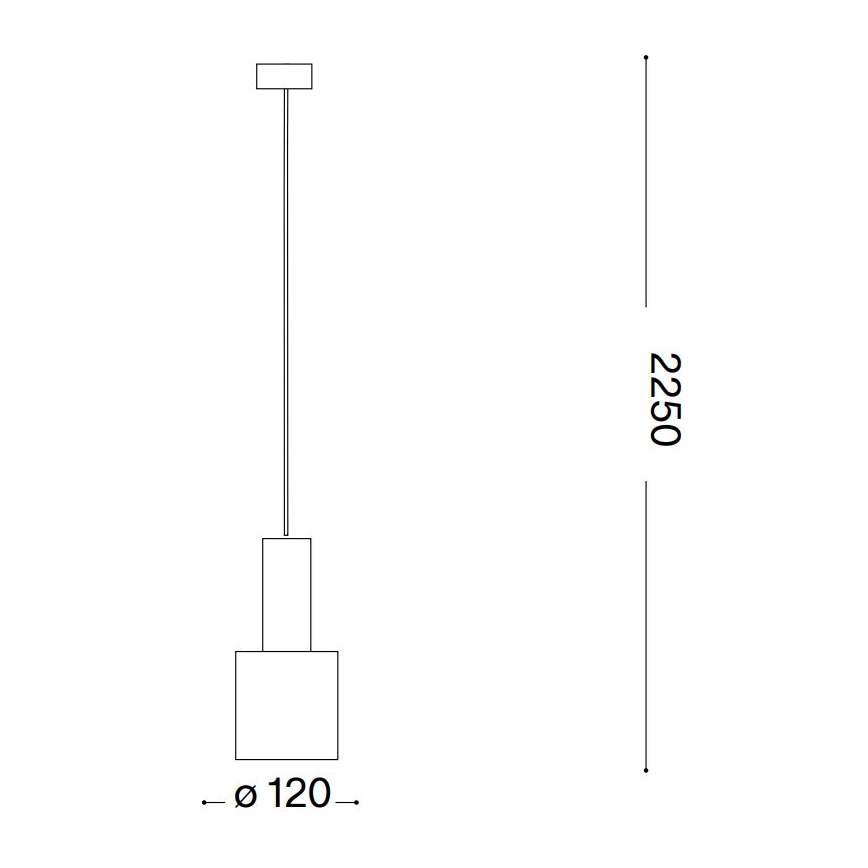 Ideal Lux - Candeeiro suspenso HOLLY 1xE27/60W/230V diâmetro 12 cm latão