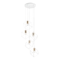 Ideal Lux - Candeeiro suspenso ICE 5xE27/60W/230V diâmetro 50 cm branco