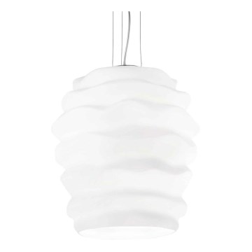 Ideal Lux - Candeeiro suspenso KARMA 1xE27/60W/230V diâmetro 38 cm branco
