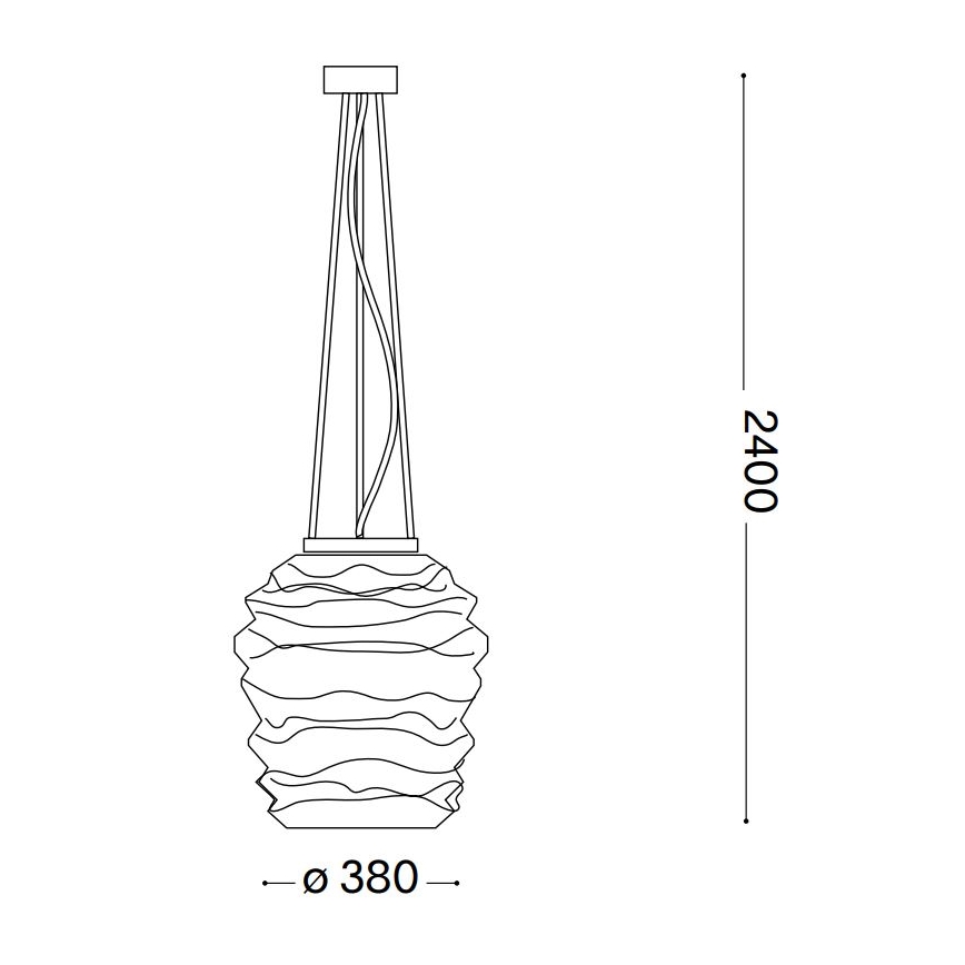 Ideal Lux - Candeeiro suspenso KARMA 1xE27/60W/230V diâmetro 38 cm branco
