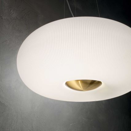 Ideal Lux - Candeeiro suspenso LED ARIZONA 5xGX53/9W/230V diâmetro 52 cm branco