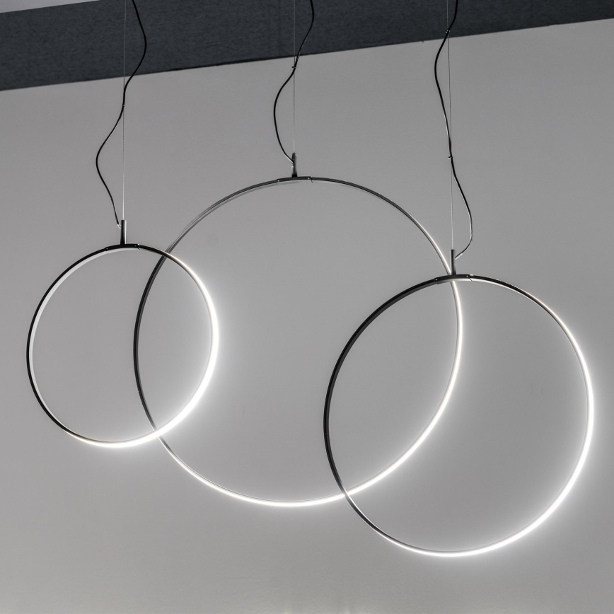 Ideal Lux - Candeeiro suspenso LED CIRCUS LED/36W/230V diâmetro 74,5 cm CRI 90 preto