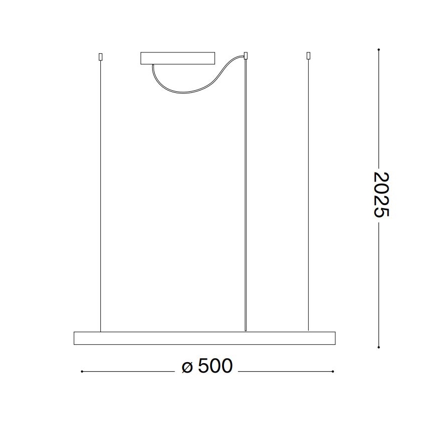 Ideal Lux - Lustre suspenso LED dimerizável em cabo ORACLE SLIM LED/28W/230V 3000K CRI 90 Ø 50 cm branco