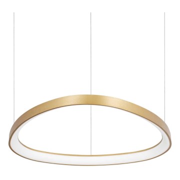 Ideal Lux - Candeeiro suspenso LED com regulação GEMINI LED/48W/230V diâmetro 61 cm CRI 90 dourado