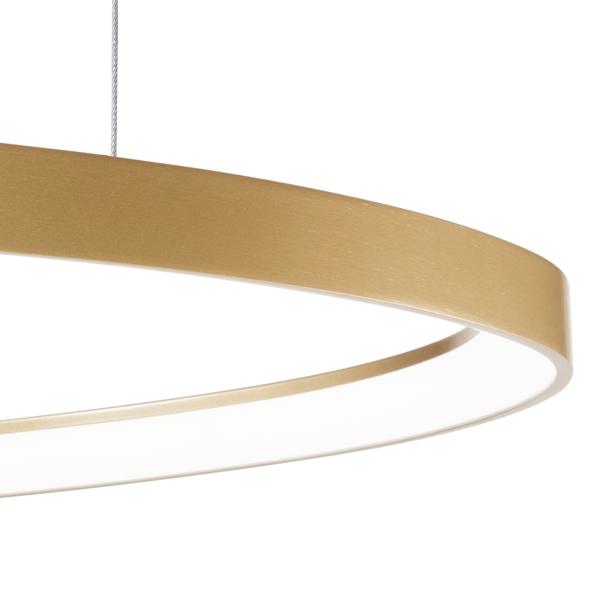 Ideal Lux - Candeeiro suspenso LED com regulação GEMINI LED/48W/230V diâmetro 61 cm CRI 90 dourado