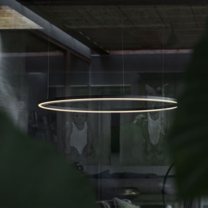 Ideal Lux - Candeeiro suspenso LED com regulação ORACLE SLIM LED/28W/230V 4000K diâmetro 50 cm CRI 90 preto