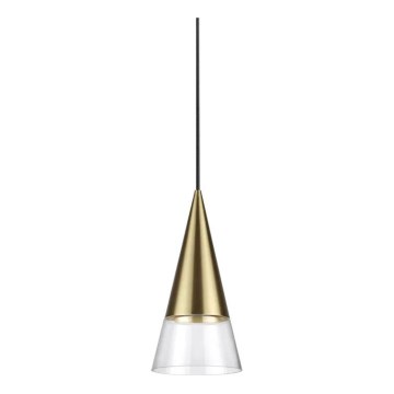 Ideal Lux - Candeeiro suspenso LED CONO 1xGU10/7W/230V diâmetro 15 cm CRI 90 latão