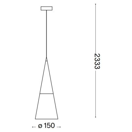 Ideal Lux - Candeeiro suspenso LED CONO 1xGU10/7W/230V diâmetro 15 cm CRI 90 cromado mate
