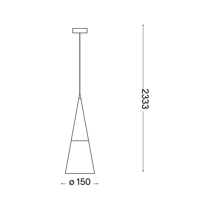 Ideal Lux - Candeeiro suspenso LED CONO 1xGU10/7W/230V diâmetro 15 cm CRI 90 latão