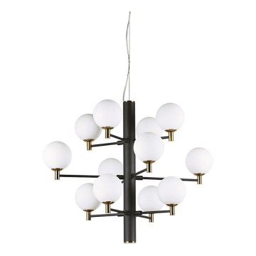Ideal Lux - Candeeiro suspenso LED COPERNICO 12xG9/3W/230V diâmetro 71 cm preto