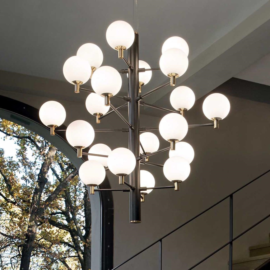 Ideal Lux - Candeeiro suspenso LED COPERNICO 20xG9/3W/230V diâmetro 86 cm preto