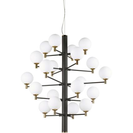 Ideal Lux - Candeeiro suspenso LED COPERNICO 20xG9/3W/230V diâmetro 86 cm preto