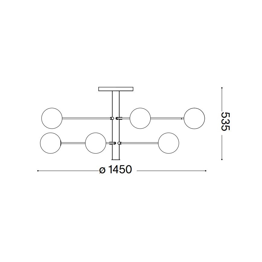 Ideal Lux - Candeeiro suspenso LED COSMOPOLITAN 12xG9/3W/230V diâmetro 145 cm preto