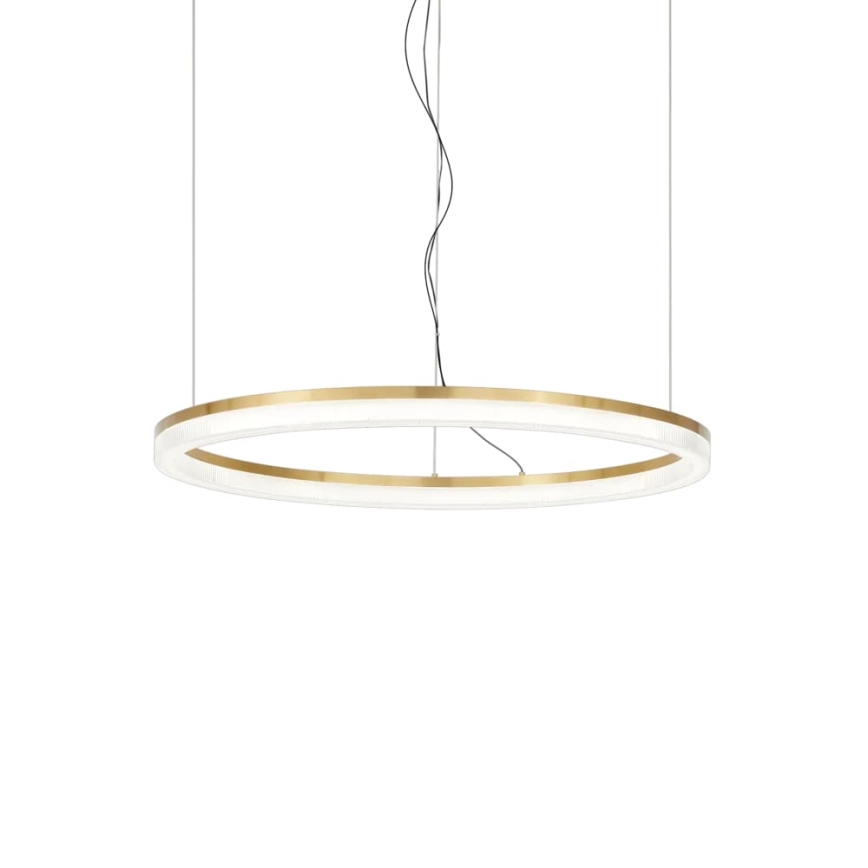 Ideal Lux - Candeeiro suspenso LED CROWN LED/30W/230V 3000K diâmetro 60 cm CRI 90 latão