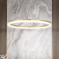 Ideal Lux - Candeeiro suspenso LED CROWN LED/42W/230V 3000K diâmetro 80 cm CRI 90 latão