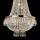 Ideal Lux - Candeeiro suspenso LED de cristal CAESAR 6xG9/3W/230V diâmetro 38 cm dourado