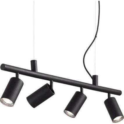 Ideal Lux - Candeeiro suspenso LED DYNAMITE 4xGU10/7W/230V CRI 90 preto