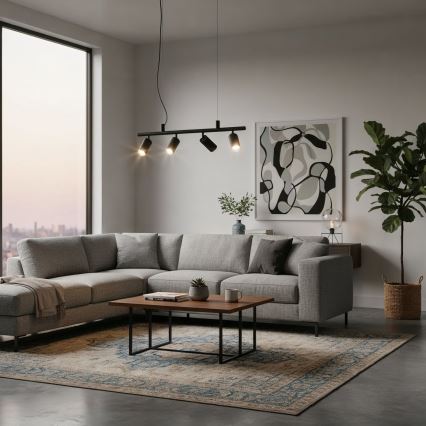 Ideal Lux - Candeeiro suspenso LED DYNAMITE 4xGU10/7W/230V CRI 90 preto