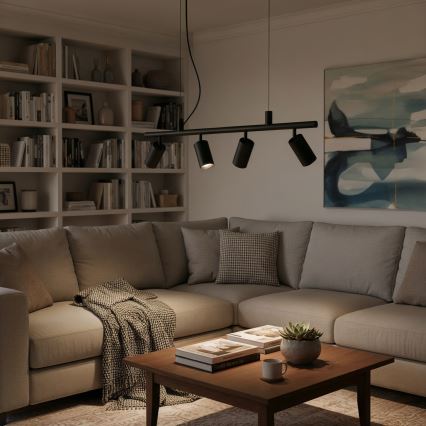 Ideal Lux - Candeeiro suspenso LED DYNAMITE 4xGU10/7W/230V CRI 90 preto