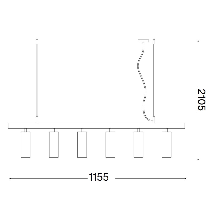 Ideal Lux - Candeeiro suspenso LED DYNAMITE 6xGU10/7W/230V CRI 90 branco
