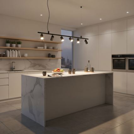 Ideal Lux - Candeeiro suspenso LED DYNAMITE 6xGU10/7W/230V CRI 90 preto