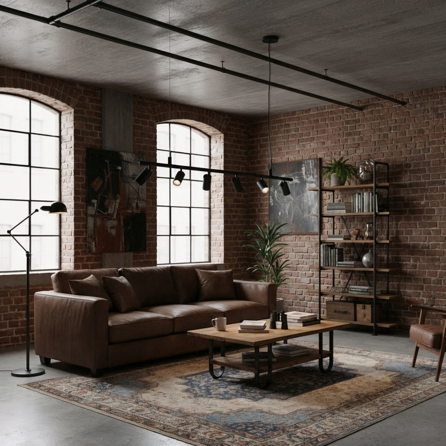 Ideal Lux - Candeeiro suspenso LED DYNAMITE 6xGU10/7W/230V CRI 90 preto