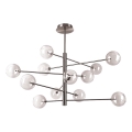 Ideal Lux - Candeeiro suspenso LED EQUINOXE 12xG4/2W/230V diâmetro 128,1 cm cromado brilhante/fumado