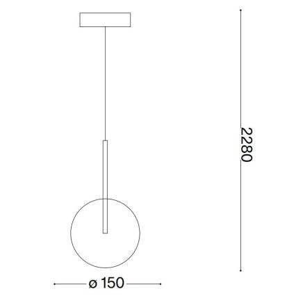 Ideal Lux - Candeeiro suspenso LED EQUINOXE 1xG4/2W/230V diâmetro 15 cm latão/fumado