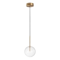Ideal Lux - Candeeiro suspenso LED EQUINOXE 1xG4/2W/230V diâmetro 15 cm latão/transparente