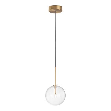 Ideal Lux - Candeeiro suspenso LED EQUINOXE 1xG4/2W/230V diâmetro 15 cm latão/transparente