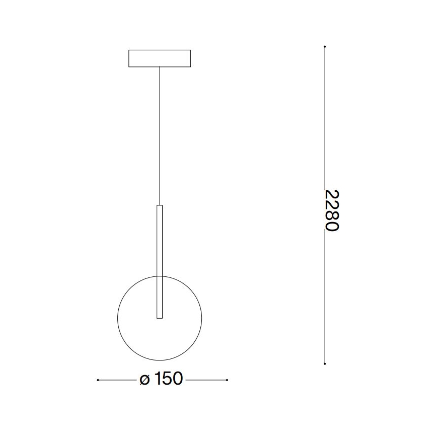 Ideal Lux - Candeeiro suspenso LED EQUINOXE 1xG4/2W/230V diâmetro 15 cm latão/transparente