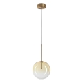 Ideal Lux - Candeeiro suspenso LED EQUINOXE 1xG4/2W/230V diâmetro 20 cm latão/fumado