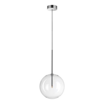 Ideal Lux - Candeeiro suspenso LED EQUINOXE 1xG4/2W/230V diâmetro 25 cm cromado brilhante/transparente