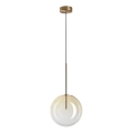 Ideal Lux - Candeeiro suspenso LED EQUINOXE 1xG4/2W/230V diâmetro 25 cm latão/fumado