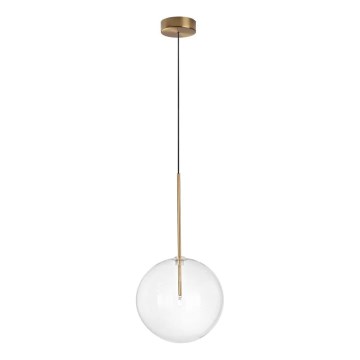 Ideal Lux - Candeeiro suspenso LED EQUINOXE 1xG4/2W/230V diâmetro 25 cm latão/transparente