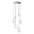 Ideal Lux - Candeeiro suspenso LED EQUINOXE 6xG4/2W/230V diâmetro 65 cm cromado brilhante/transparente