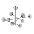 Ideal Lux - Candeeiro suspenso LED EQUINOXE 8xG4/2W/230V diâmetro 128 cm cromado brilhante/fumado