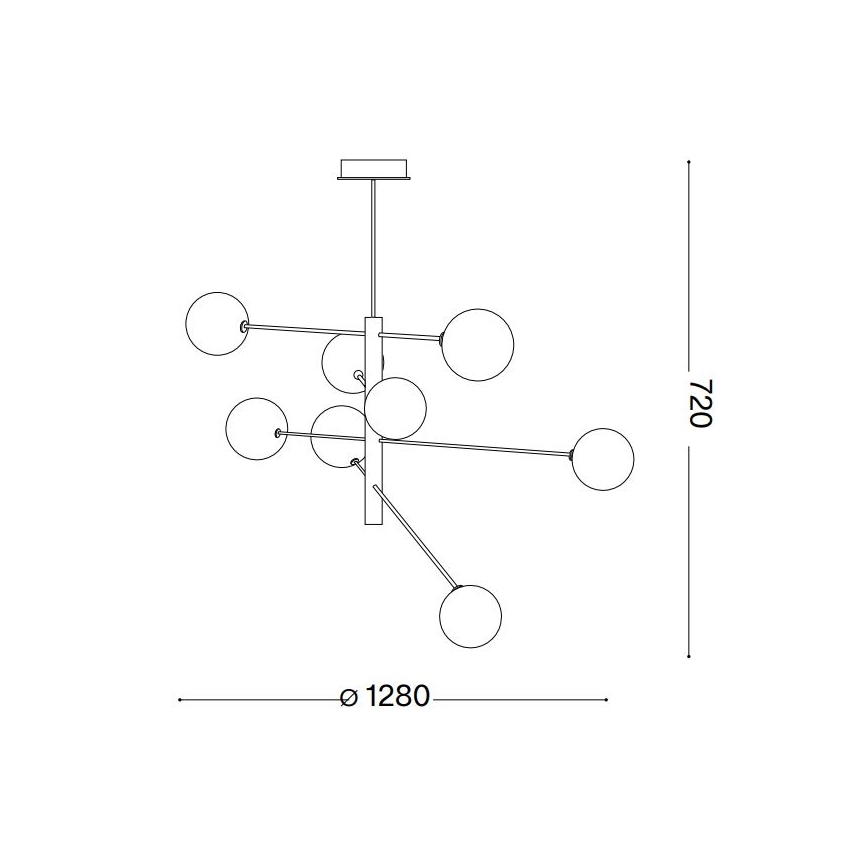 Ideal Lux - Candeeiro suspenso LED EQUINOXE 8xG4/2W/230V diâmetro 128 cm cromado brilhante/transparente