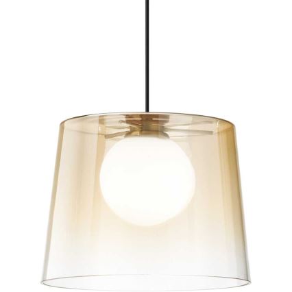 Ideal Lux - Candeeiro suspenso LED FADE 1xG9/3W/230V diâmetro 27,3 cm dourado/fumado