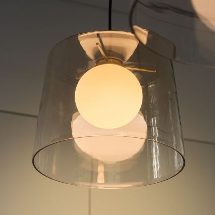 Ideal Lux - Candeeiro suspenso LED FADE 1xG9/3W/230V diâmetro 27,3 cm dourado/fumado