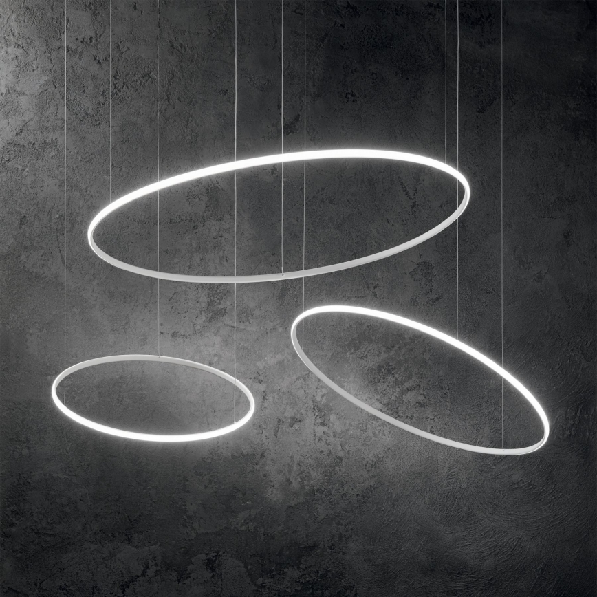 Ideal Lux - Candeeiro suspenso LED HULAHOOP LED/39W/230V 3000K diâmetro 81,5 cm CRI 90 branco