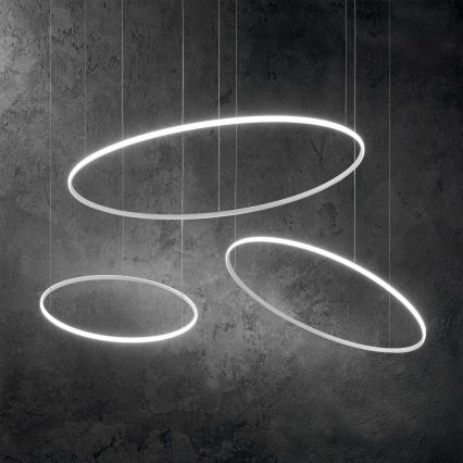 Ideal Lux - Candeeiro suspenso LED HULAHOOP LED/46W/230V 3000K diâmetro 100 cm CRI 90 branco