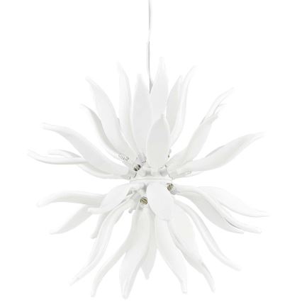 Ideal Lux - Candeeiro suspenso LED LEAVES 12xG9/3W/230V diâmetro 80 cm branco