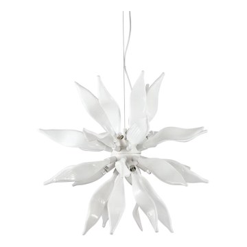 Ideal Lux - Candeeiro suspenso LED LEAVES 8xG9/3W/230V diâmetro 63 cm branco