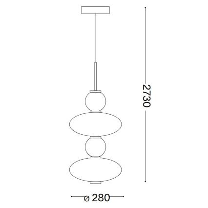 Ideal Lux - Candeeiro suspenso LED LUMIERE LED/34W/230V