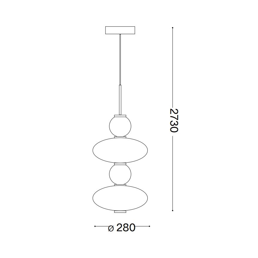 Ideal Lux - Candeeiro suspenso LED LUMIERE LED/34W/230V